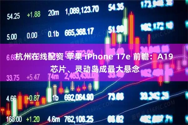 杭州在线配资 苹果 iPhone 17e 前瞻:A19 芯片、灵动岛成最大悬念